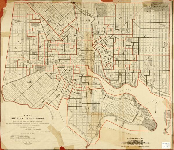 1881 map of Baltimore