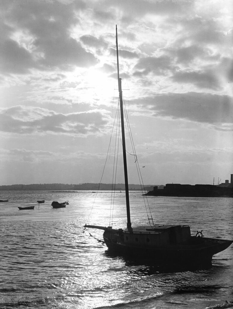 sunset over Ft. McHenry in 1906