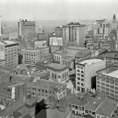 Circa 1912. "Baltimore from the Emerson tower." 8x10 inch dry plate glass negative, Detroit Publishing Company.