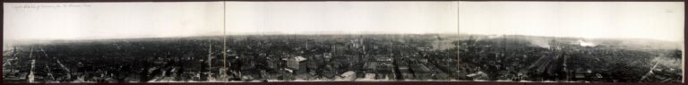 Complete circle view of Baltimore from the Emerson Tower in 1913