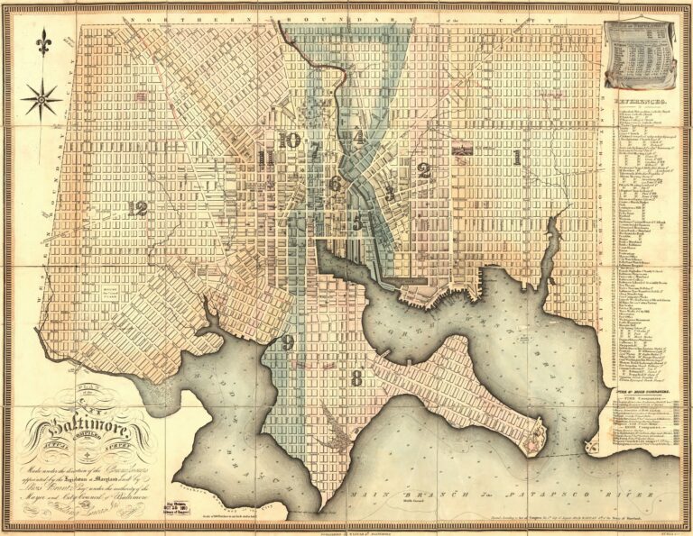 1822 map of Baltimore