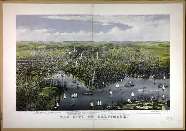 The City of Baltimore / sketched and drawn by C.R. Parsons. (1880)
