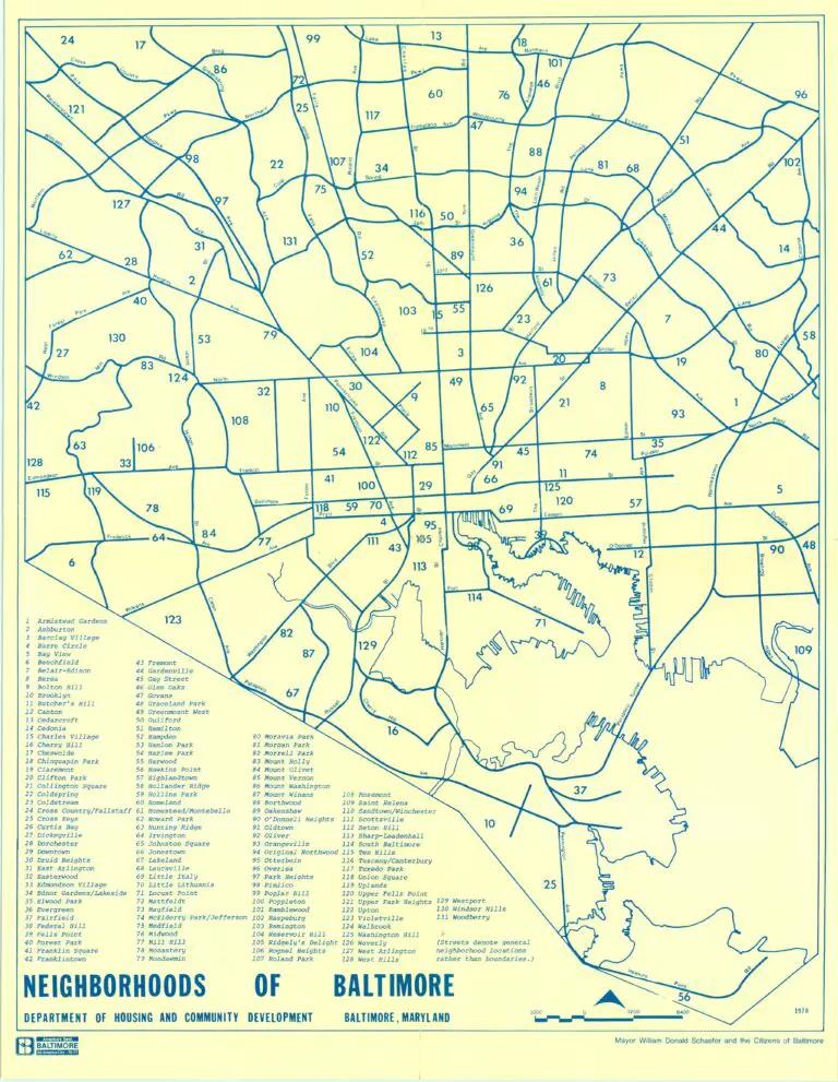 Baltimore map from 1978