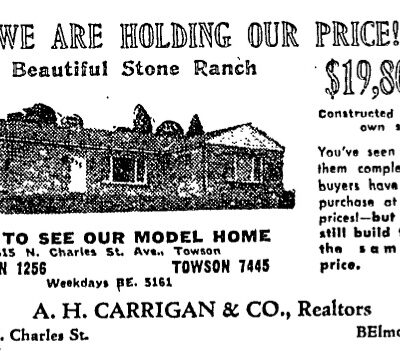 Towson home advertisement