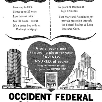 Occident Federal advertisement - 1964