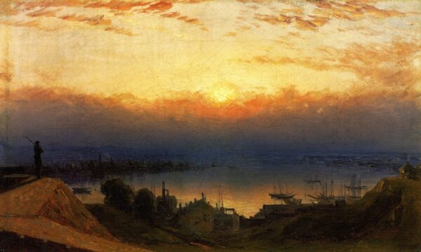Sanford Robinson Gifford, Basin of the Patapsco from Federal Hill, Baltimore, 1862, 1862, Frank M. Gren, "Annapolis Collection"