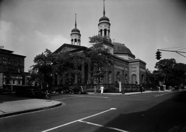 Minor Basilica, Assumption of the Virgin Mary, the Roman Catholic Cathedral of Baltimore, building completed in 1821, photographed and documented after 1933.