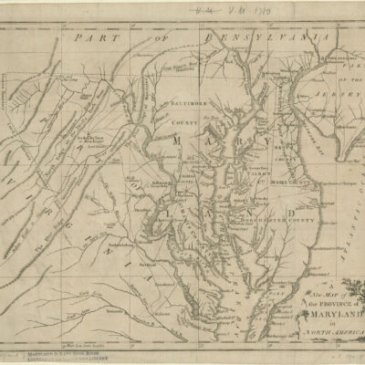 1780 map of Maryland