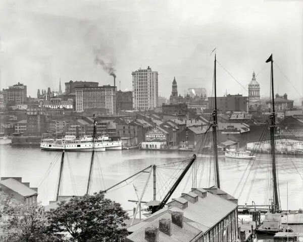Maryland circa 1903. "Baltimore from Federal Hill." Along with a word from our sponsor. 8x10 inch glass negative, Detroit Publishing Co.