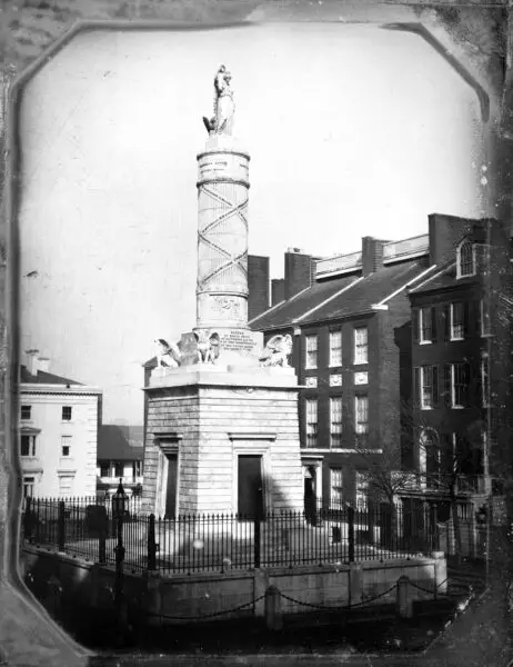 Monument commemorating the Battle of North Point, Calvert Street and Fayette Street, Baltimore, Maryland (1846)
