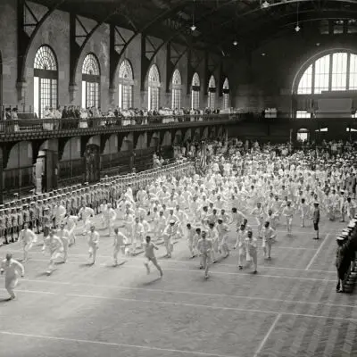Annapolis, Maryland, 1917. "Graduation exercises, U.S. Naval Academy." Harris & Ewing Collection glass negative.