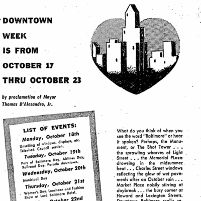 Baltimore's downtown week in 1948